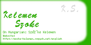 kelemen szoke business card